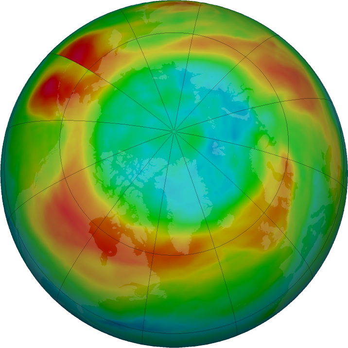 Arctic ozone map for 17 February 2020
